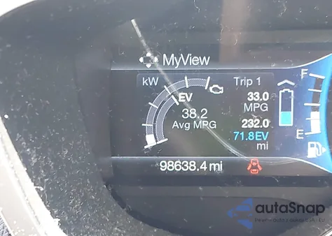 2015 Ford C-Max Hybrid Sel из США, поврежденный, VIN 1FADP5BU2FL124665